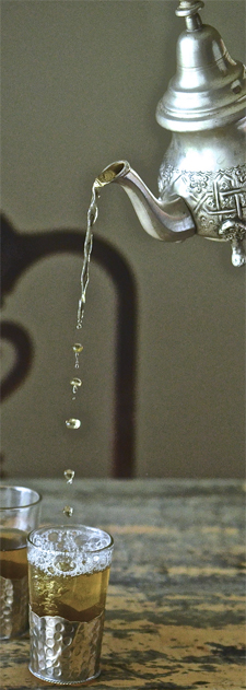 Pouring Moroccan Mint tea